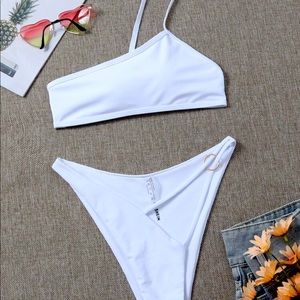 Shein One Shoulder High Cut Bikini Swimsuit